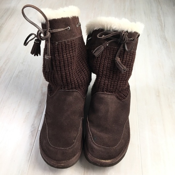 Bass Slip-on Faux Fur Lined Suede Boots - Picture 2 of 3